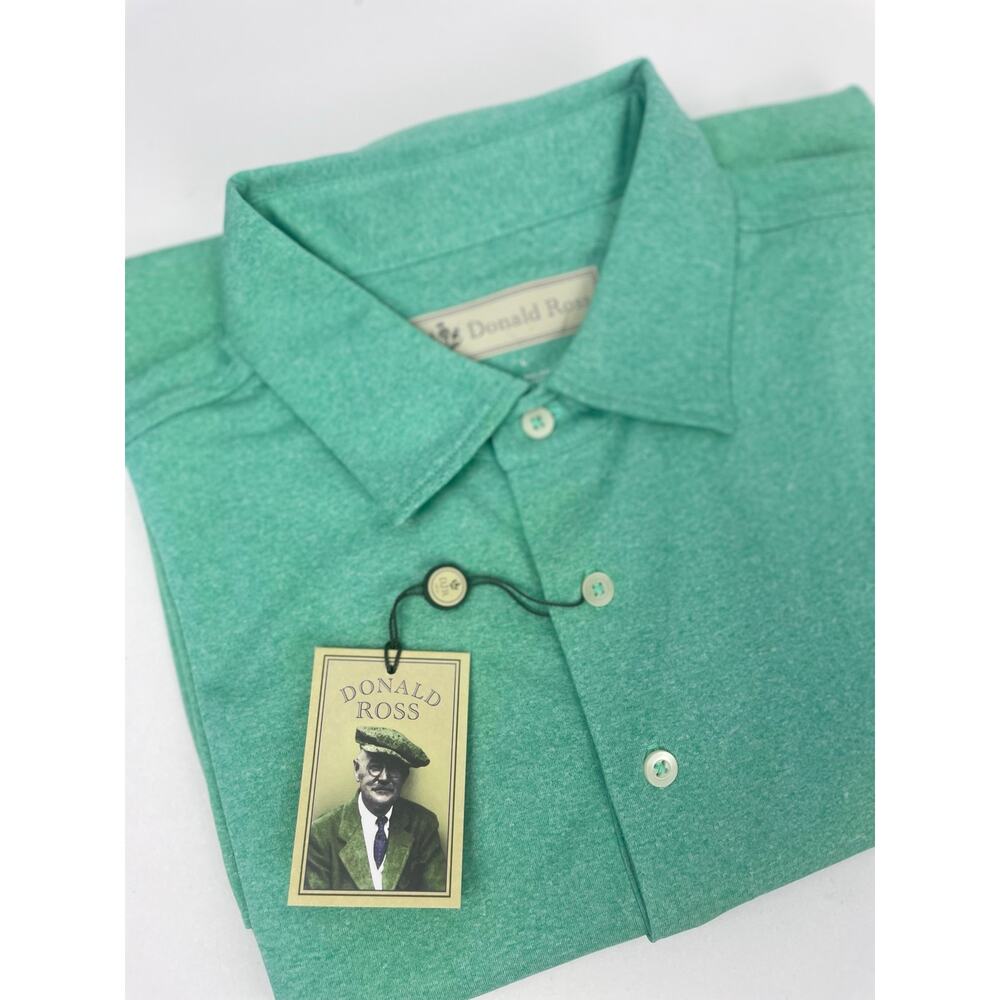 NWT Donald Ross Golf Polo “Jade” Men’s L Short Sleeve Logo